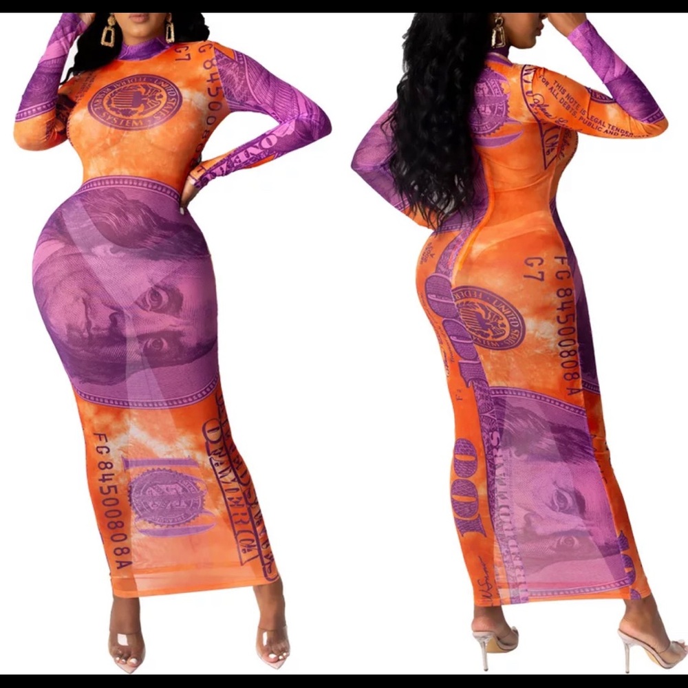 Gorgeous Dolls Transparent Money Dress